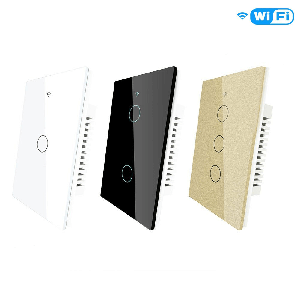 RF433 WIFI Smart Wall Touch Light Switch Glass Panel, 3 Way Multi-Control Neutral Wire Required US Standard | LumiMuse