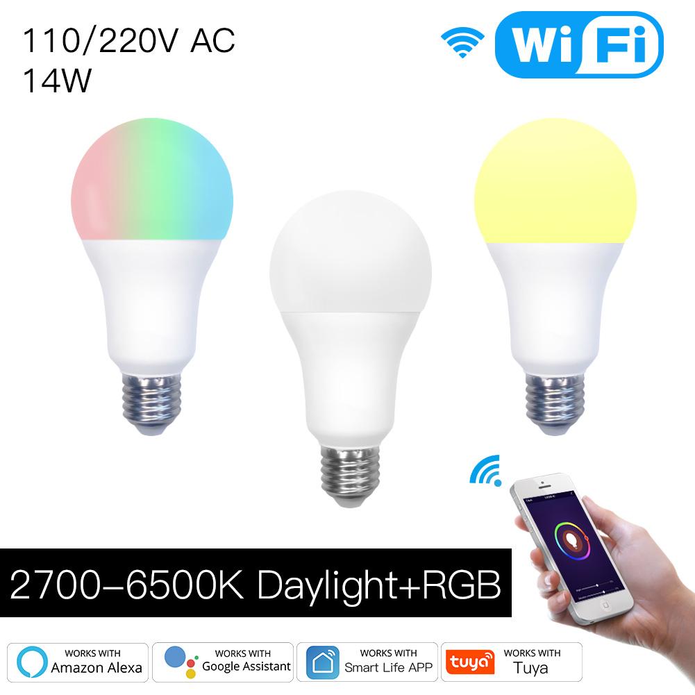 WiFi Smart LED Light Bulb Dimmable Lamp 14W RGB C+W Color Changing Timing Save Energy | LumiMuse