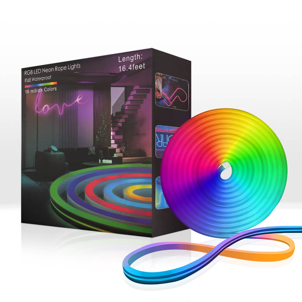 Wifi Smart LED Neon Light Strip RGB Color Led Tape Lamp for TV Backlight, Home Party Decor