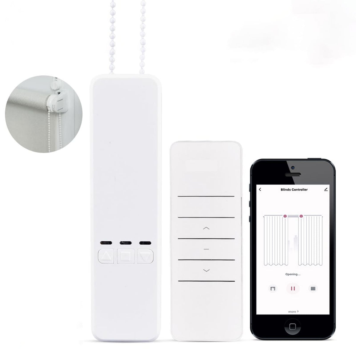 Wi-Fi Chain Roller Blind Motor with RF Remote - UK Option Available