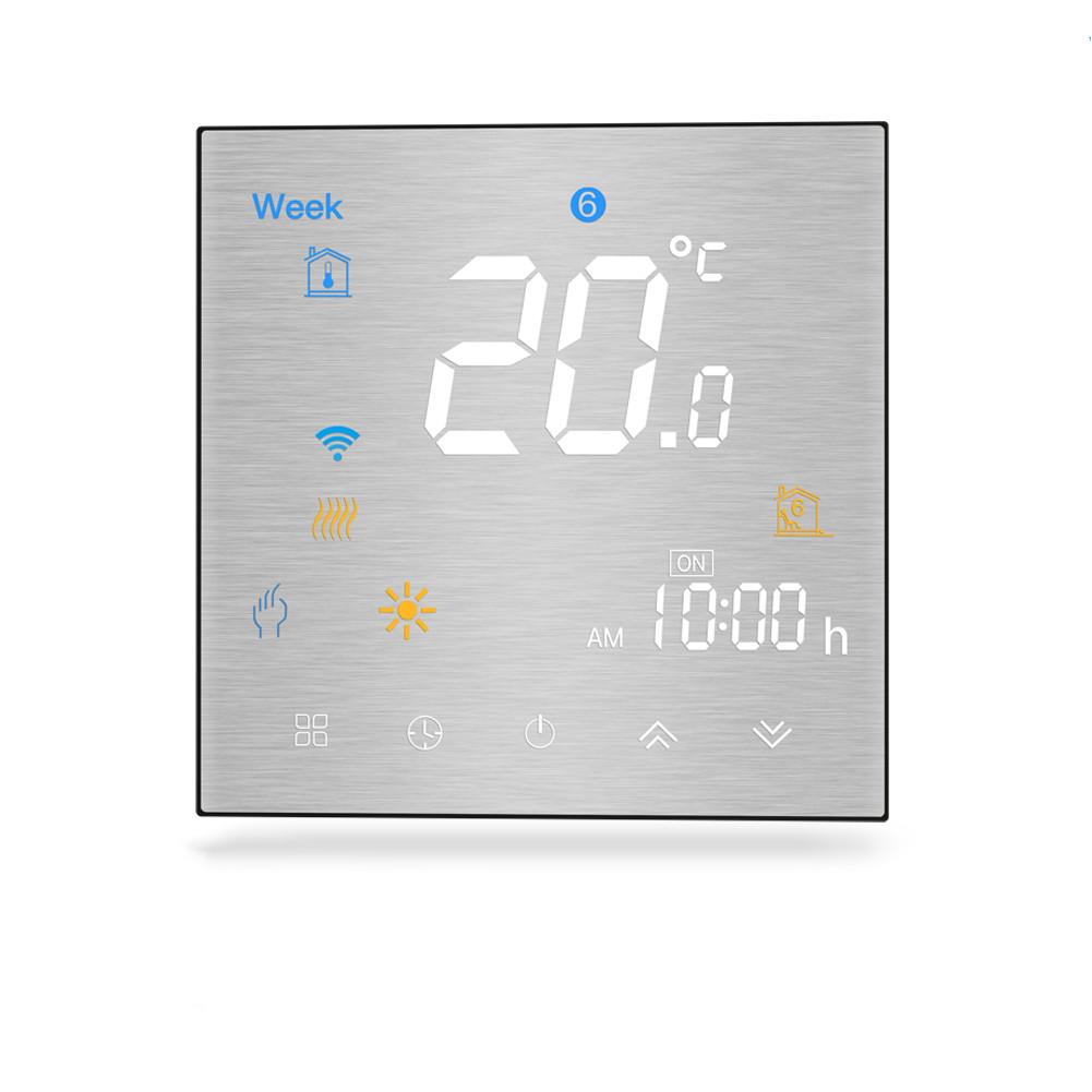 WiFi Smart Thermostat Temperature Controller for Water/Electric floor Heating Water/Gas Boiler Brushed Panel | LumiMuse