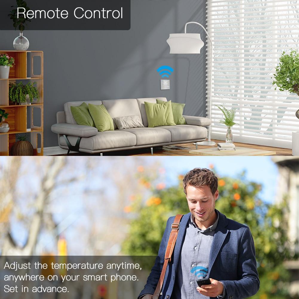 WiFi Smart Thermostat Temperature Controller for Water/Electric floor Heating Water/Gas Boiler Brushed Panel