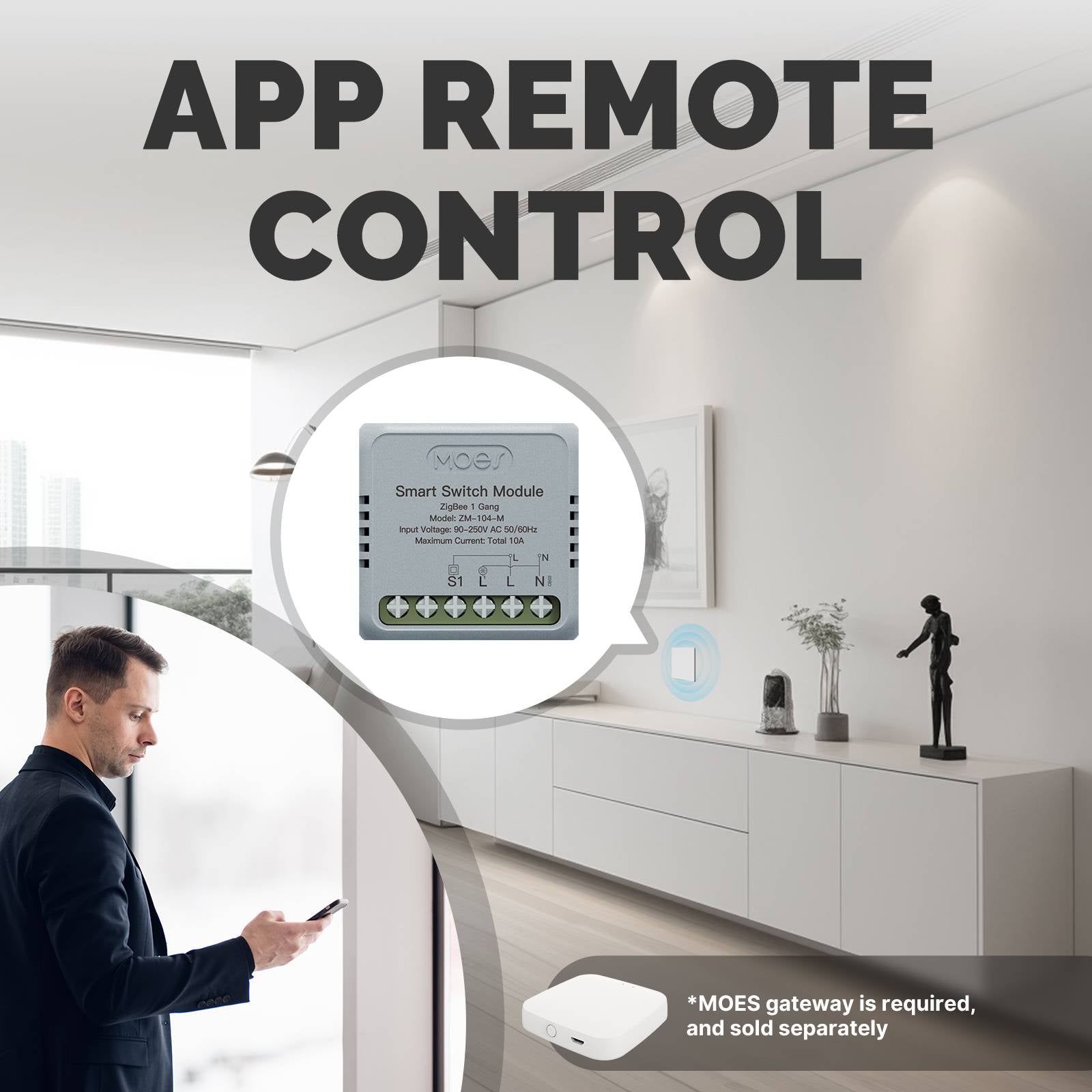 ZigBee Mini DIY Smart Light Switch Module Relay Timer 1/2 Gang