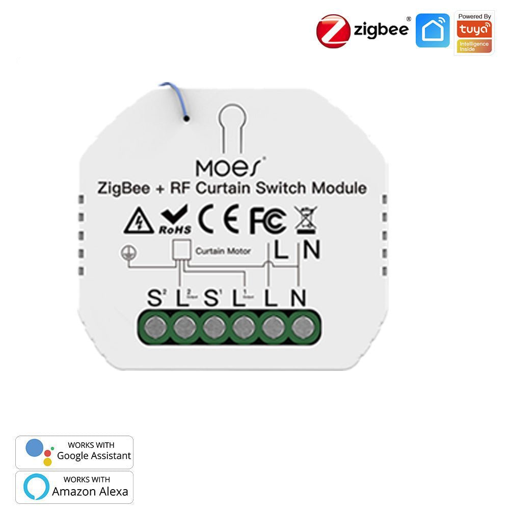 ZigBee RF433 Smart Curtain Switch Module for Electric Motorized Roller Blinds Shutter Motor | LumiMuse