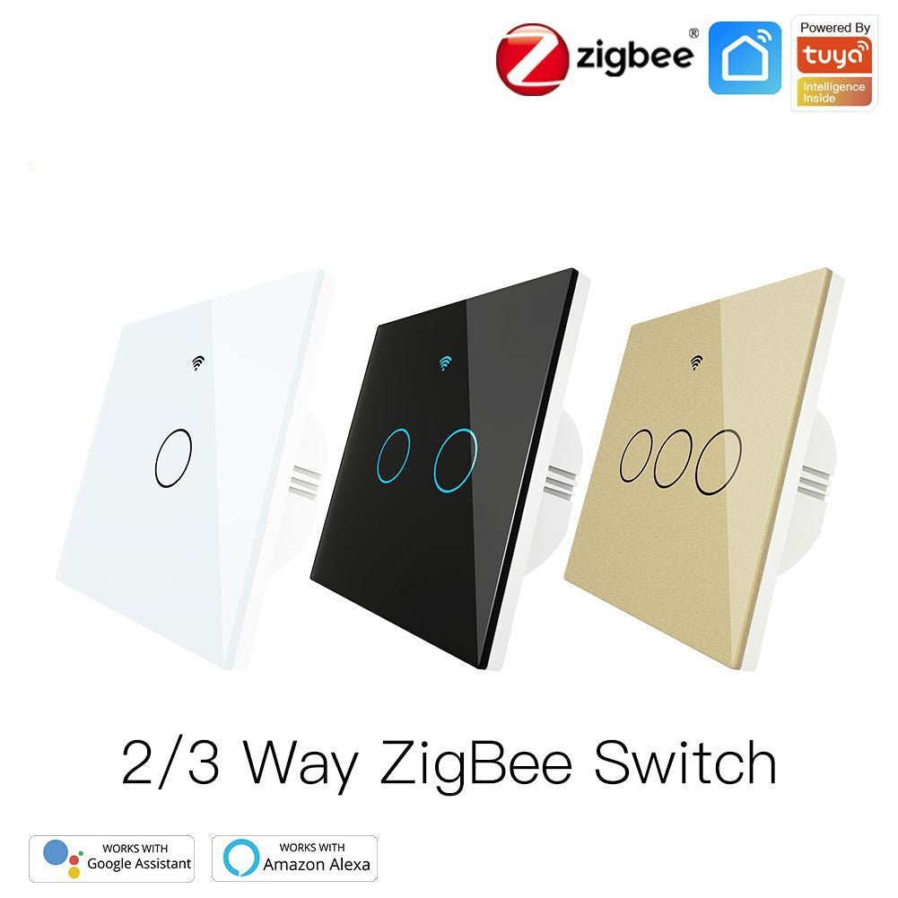 ZigBee 2 Way Light Switch, Touch Multi-Control Switch, Neutral Wire Optional, No Capacitor EU | LumiMuse