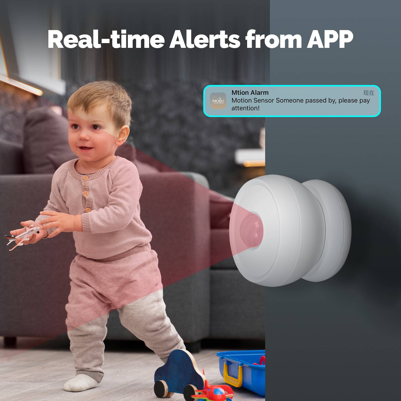 Zigbee Smart PIR Sensor Human Body Infrared Motion Detector With Magnetic Base