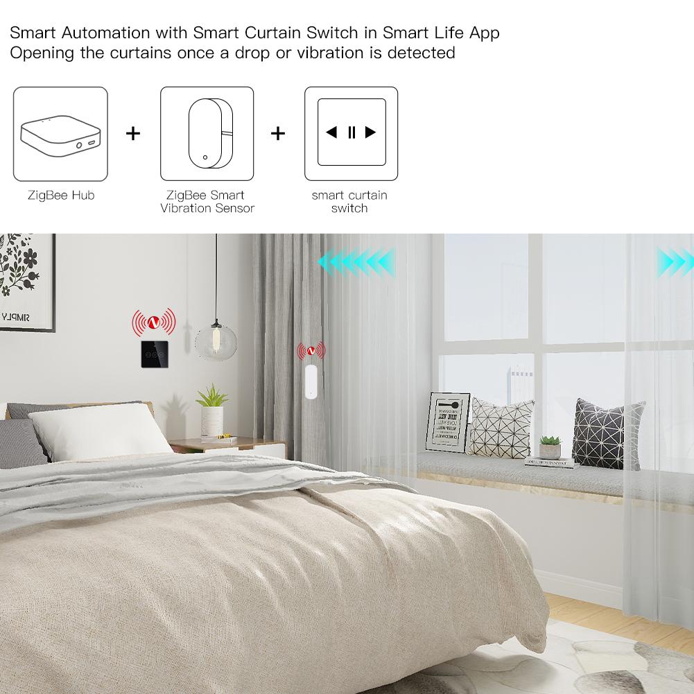 Zigbee Smart Vibration Sensor Detection Home Security System