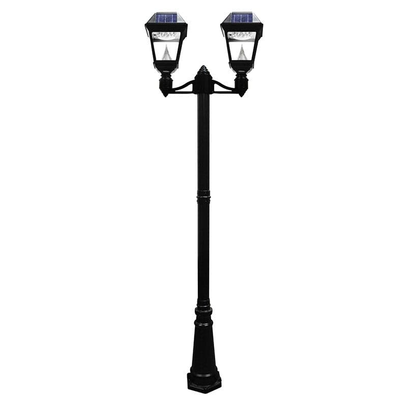 Lumimuse Solar Imperial III Double Lamp Post | Bright & Warm White