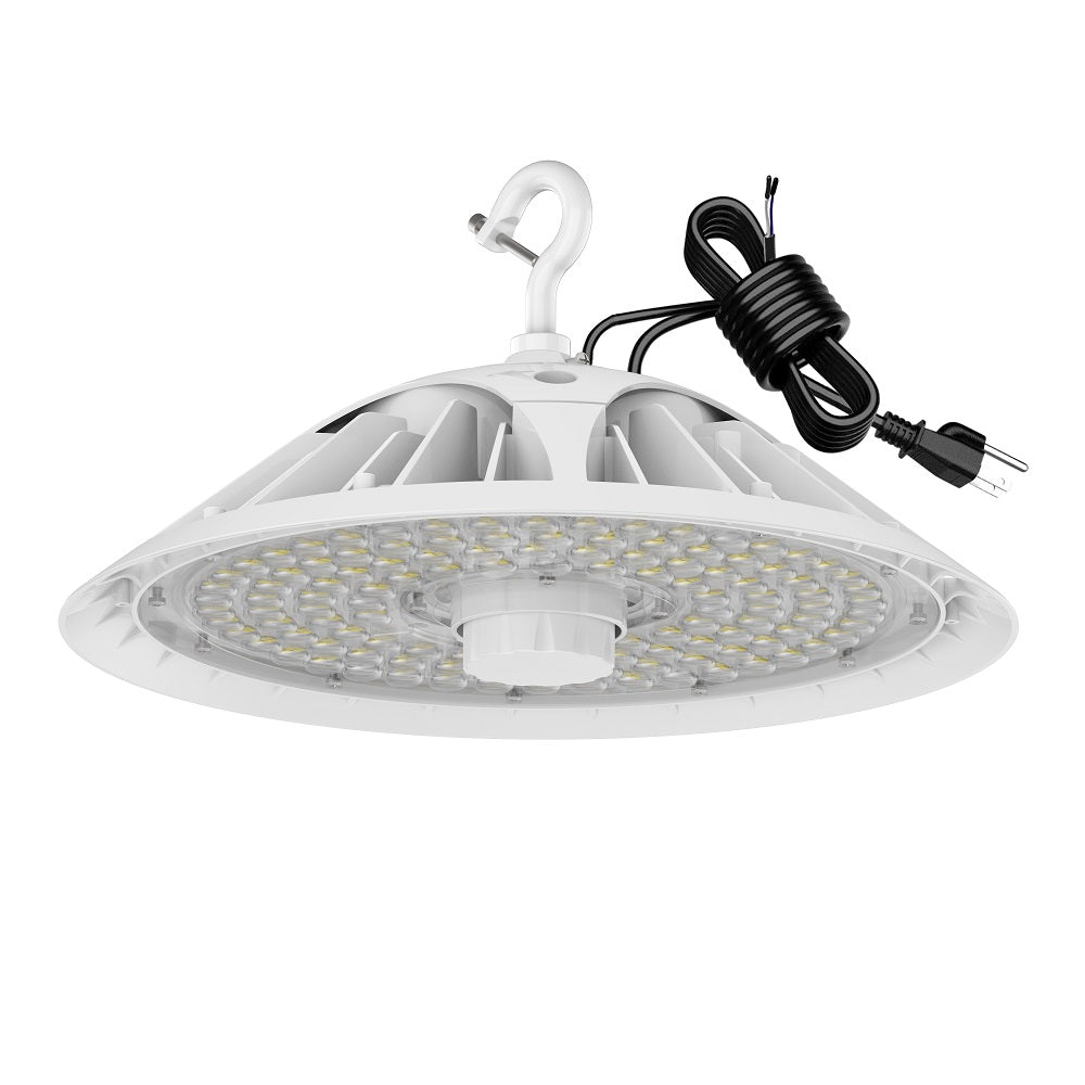 MAX Round UFO LED Bay Light - White - 240W/220W/200W/180W Selectable - Up To 36000 Lumens - 5000K - 1000W Equal - Lumimuse
