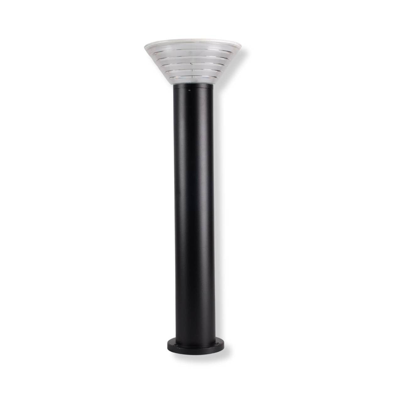 Modern Solar Bollard Light with Warm and Bright White Option and remote from Lumimuse