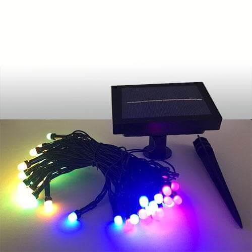 Multi-Color LED Solar Christmas Light String - Lumimuse
