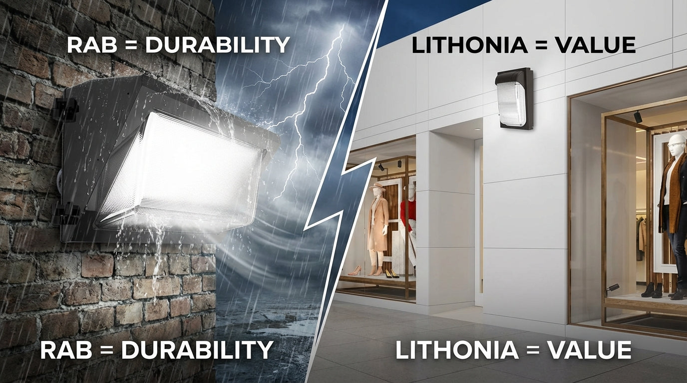 RAB vs. Lithonia: The Battle of LED Wall Packs