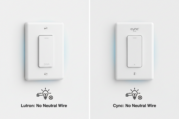 Smart Switches No Neutral Wire: Lutron vs. Cync