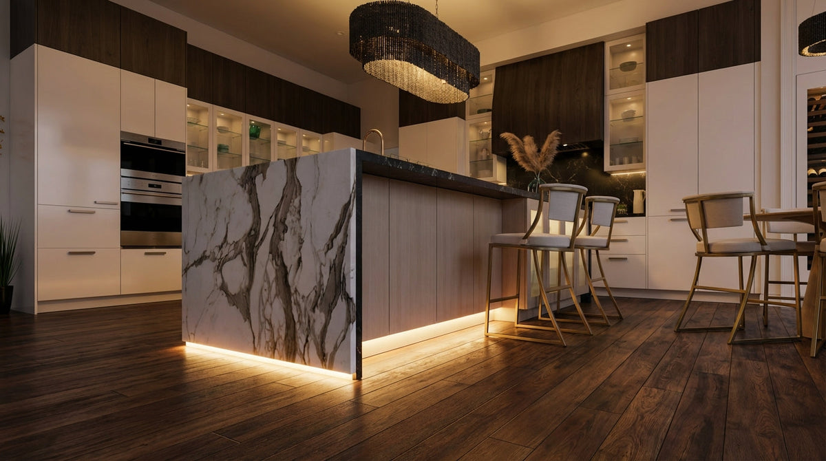 Decorative Accent Lighting Ideas: Using LED Strips Under Cabinets