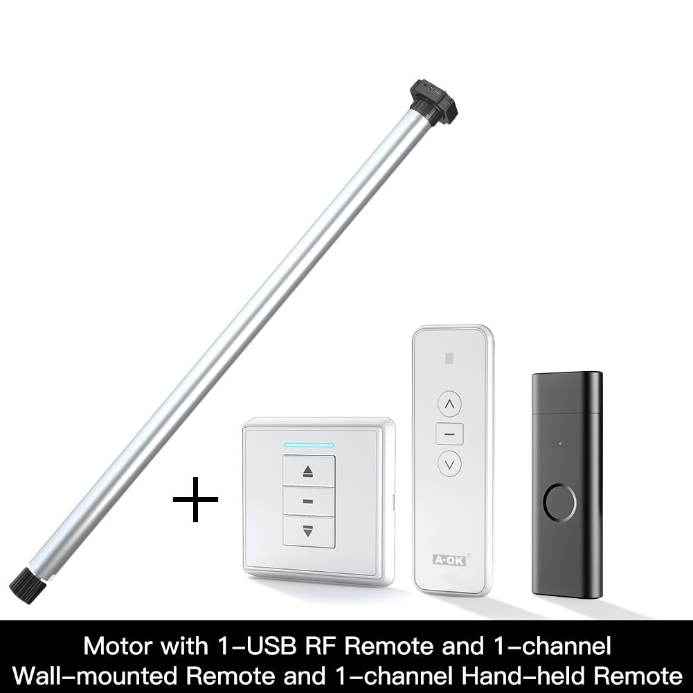 Rechargeable Tubular Roller Blind Motor RF433 Remote Control - A Pack of 3 Boxes
