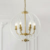 Glass Gold Orb Chandelier | Lumimuse