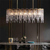 Rectangular Icicle Glass Chandelier | LumiMuse