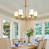 Rustic Vintage Pendant Light with Brass Body White Glass Lampshade | LumiMuse