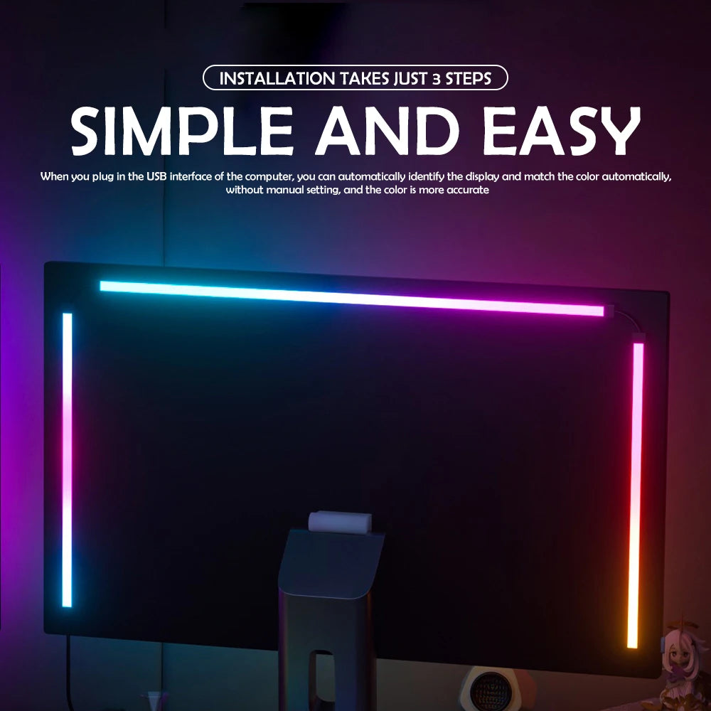 PC Monitor Backlight — Screen Sync RGB Gaming Light, USB