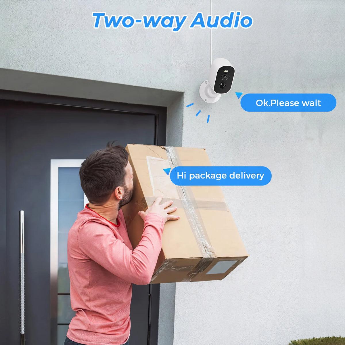 Solar Bullet Security Camera — 1080p WiFi, Motion Alerts