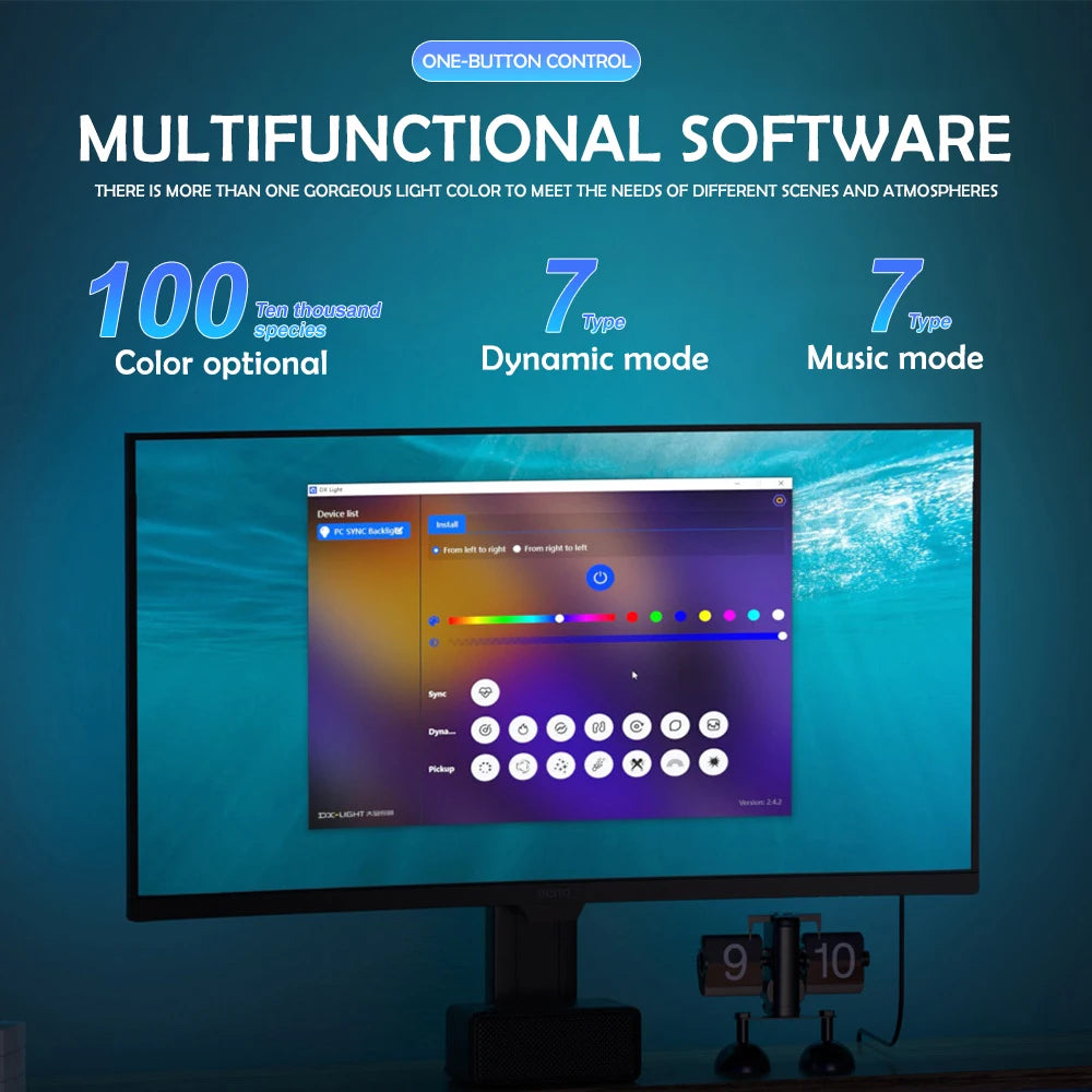 PC Monitor Backlight — Screen Sync RGB Gaming Light, USB