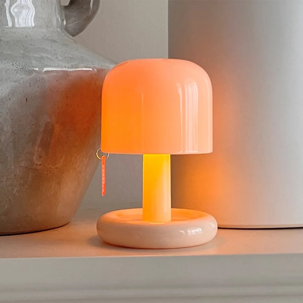 Sunset Mushroom Lamp — Rechargeable Mini Table Light