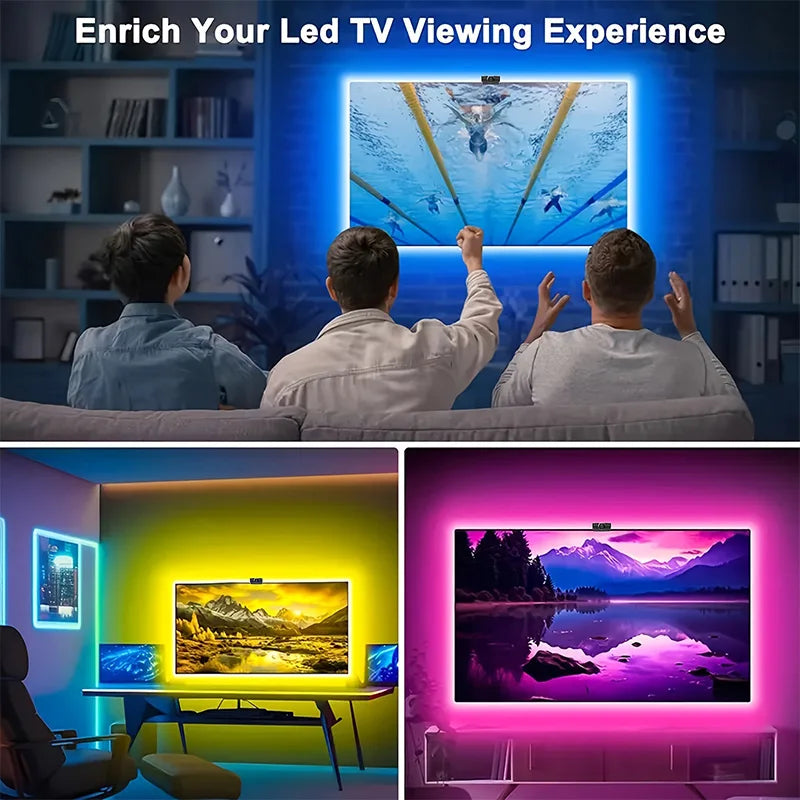 Smart TV Backlight with Camera Sync — 55–75in, RGBIC