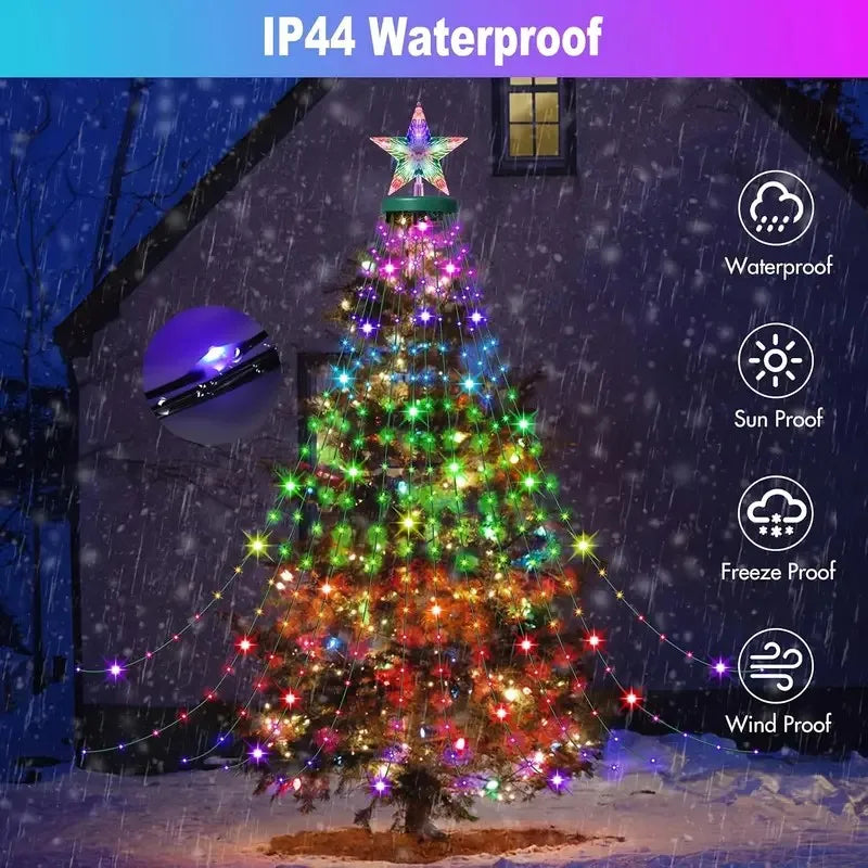 Smart Christmas Tree Lights, 400 LED — App & Remote
