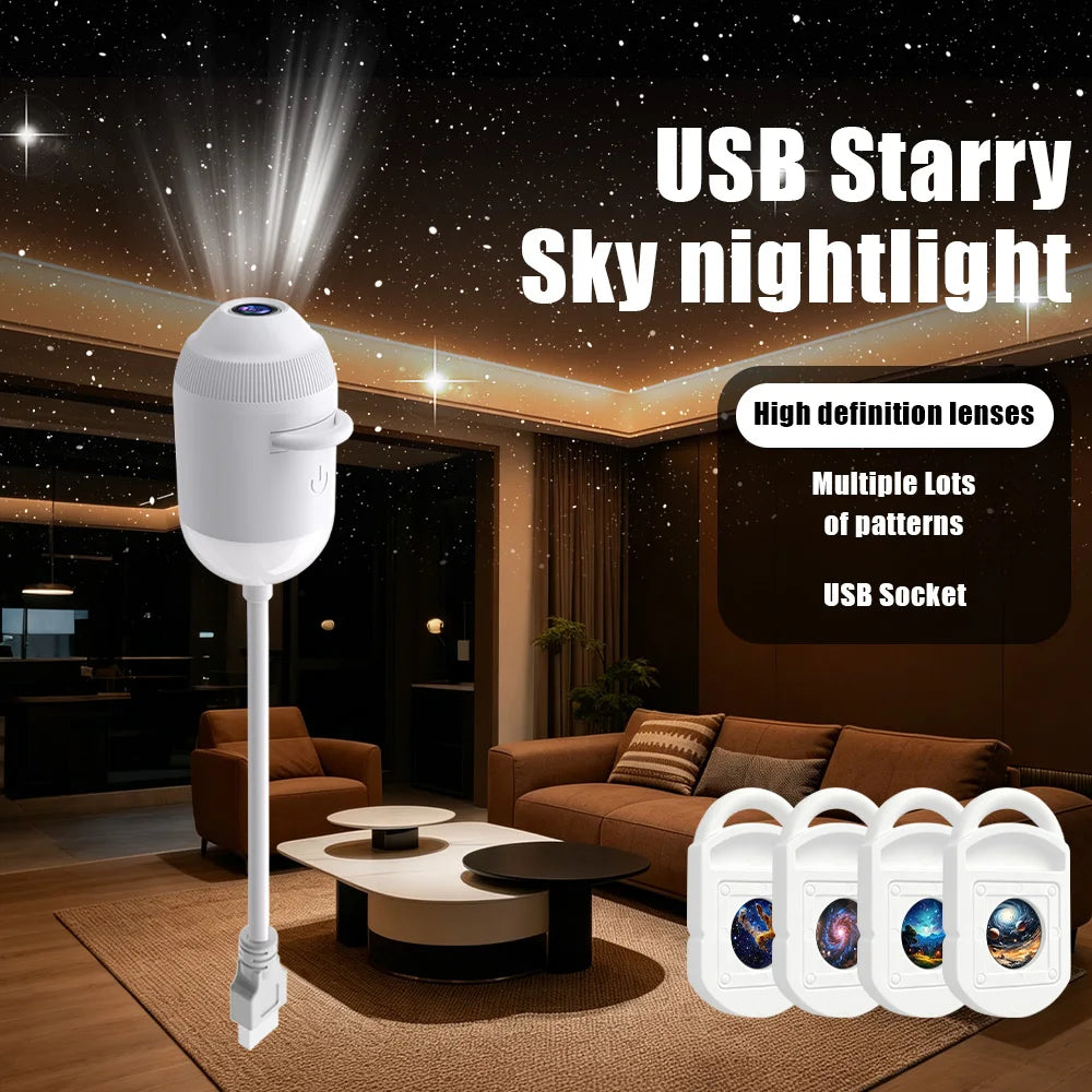 USB Starry Sky Projector — For Bedroom or Car Ceiling