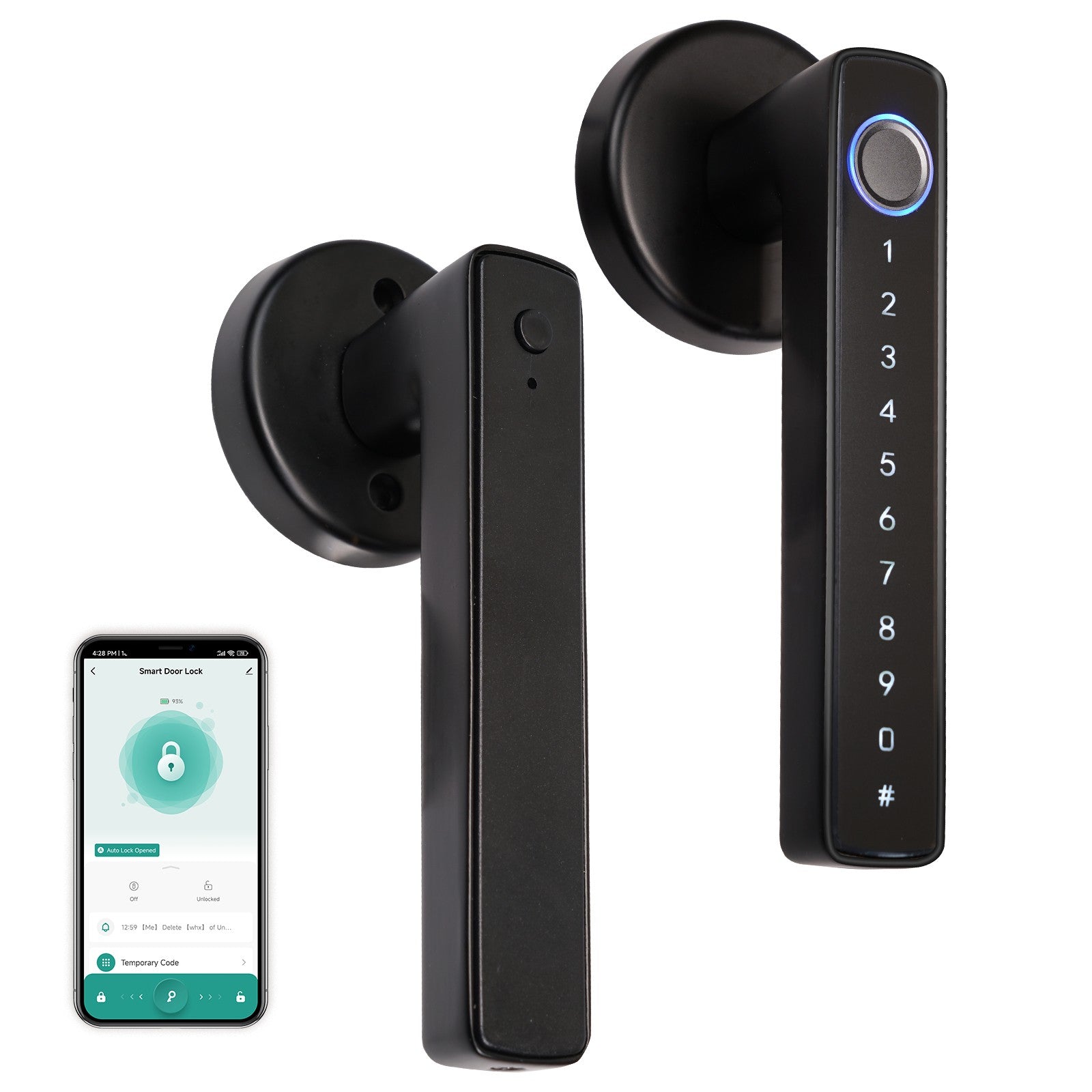 Bluetooth Smart Door Lock with Passcode keypad, Biometric Entry ...