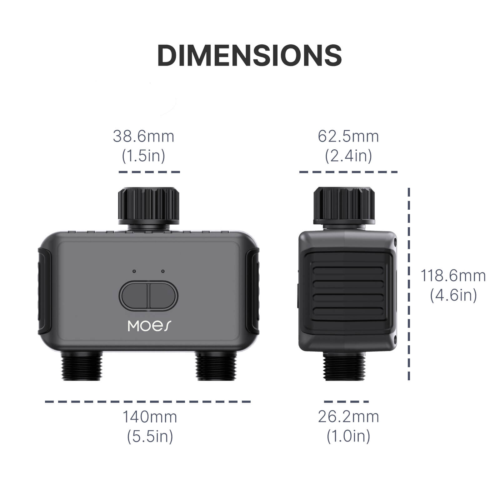 Bluetooth Timer, Smart Sprinkler Water Timer with 2 Outlet