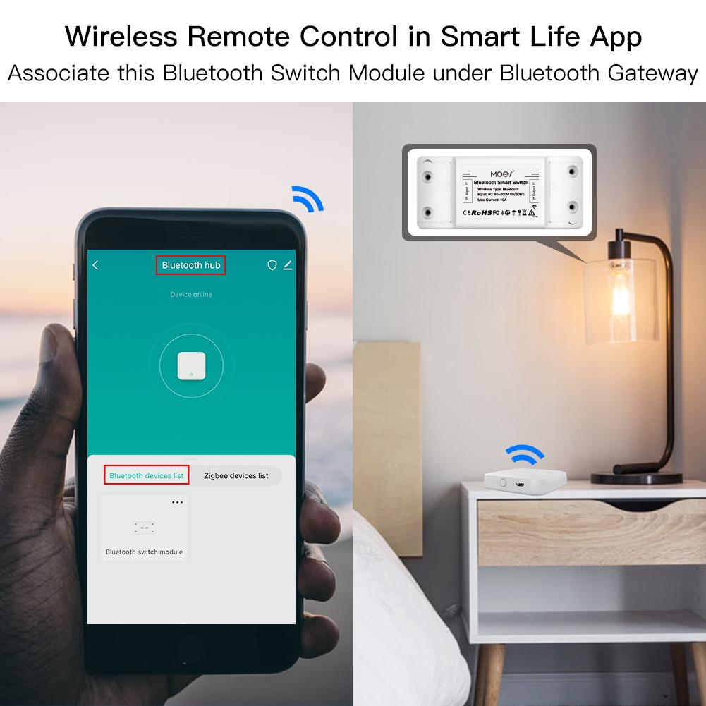Bluetooth Network Switch Bluetooth Smart Switch Relay Module Single Point Control Breaker ...