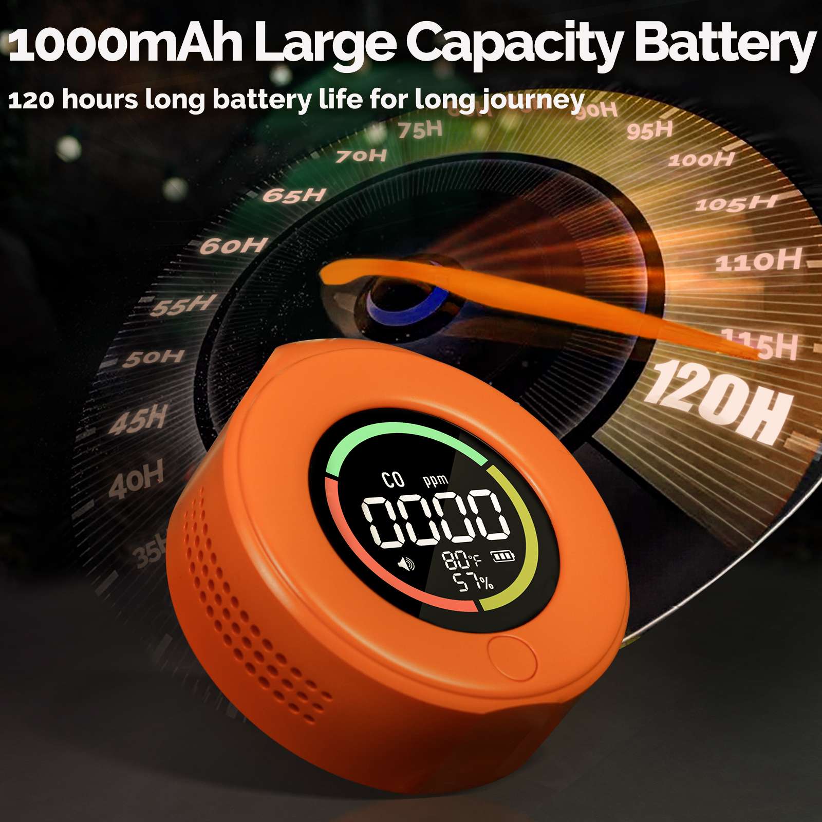 Mini Carbon Monoxide Detector Portable Temp/Humi/CO Meter