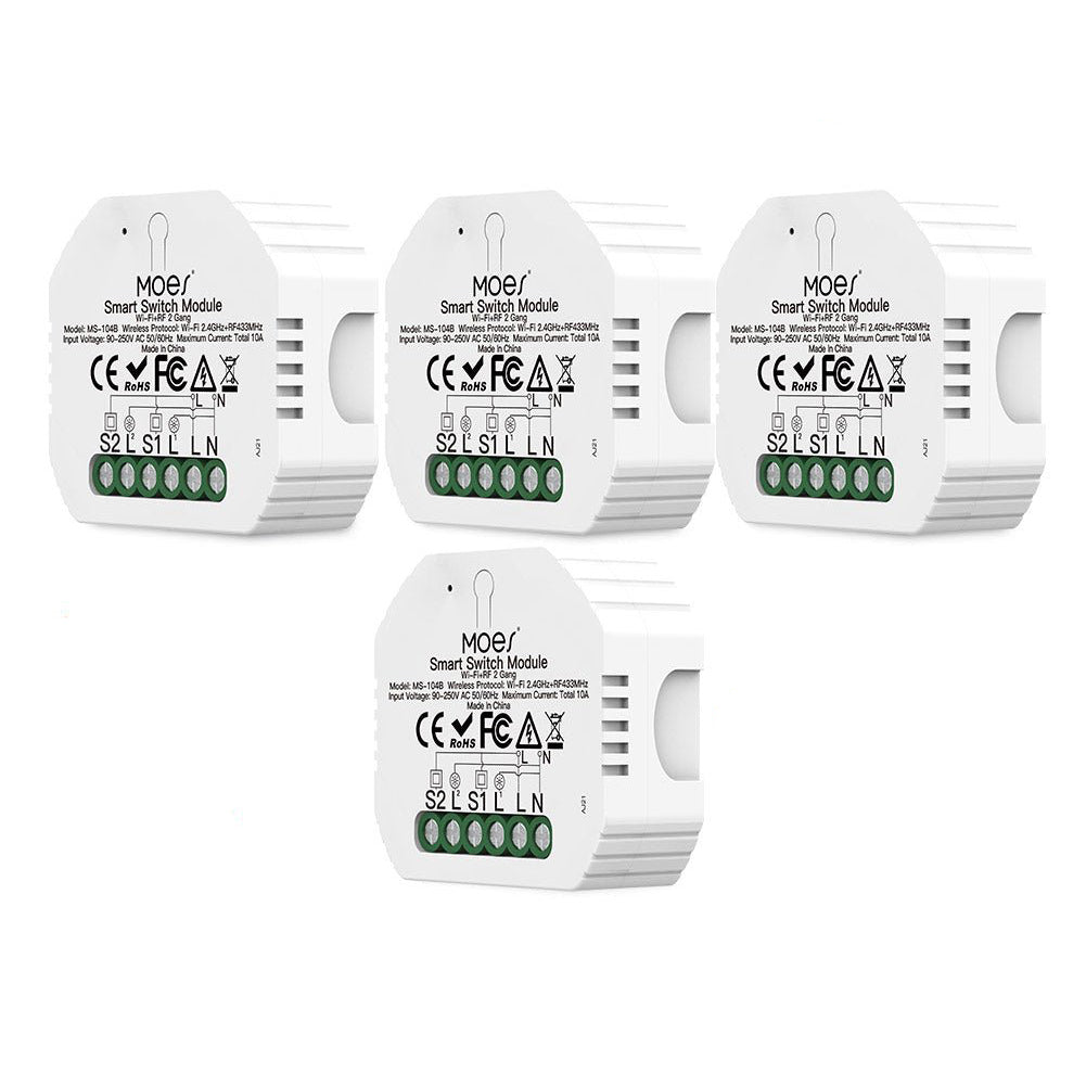 Mini DIY WiFi Relay Module, RF433 Smart Light Switch Module, 1/2 Gang Reset