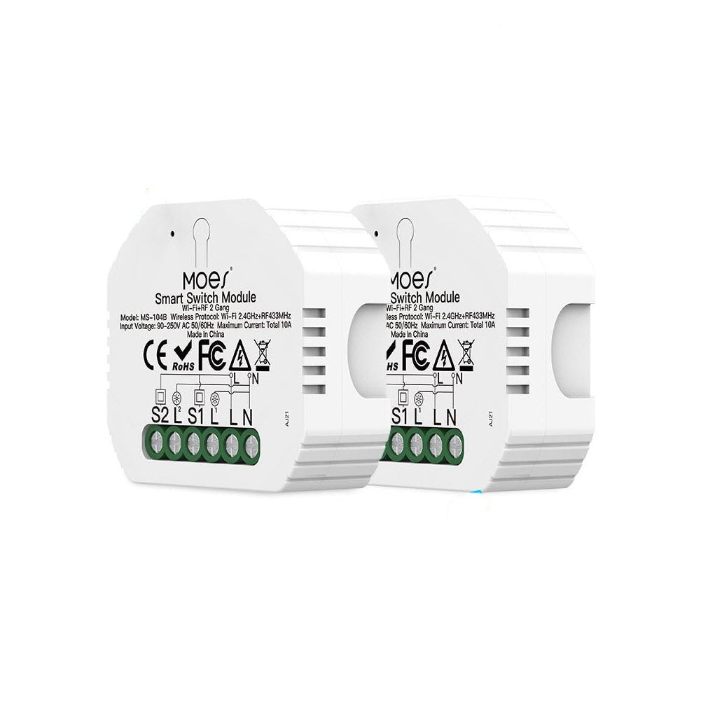 Mini DIY WiFi Relay Module, RF433 Smart Light Switch Module, 1/2 Gang Reset