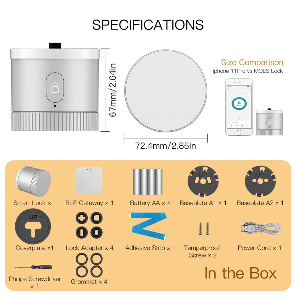 ¡¾US Version¡¿ LumiMuse Bluetooth Smart Door Lock Bank-grade AES128 Bit and TLS Encryption Bluetooth Sensor APP Remote Unlocking Scene Linkage
