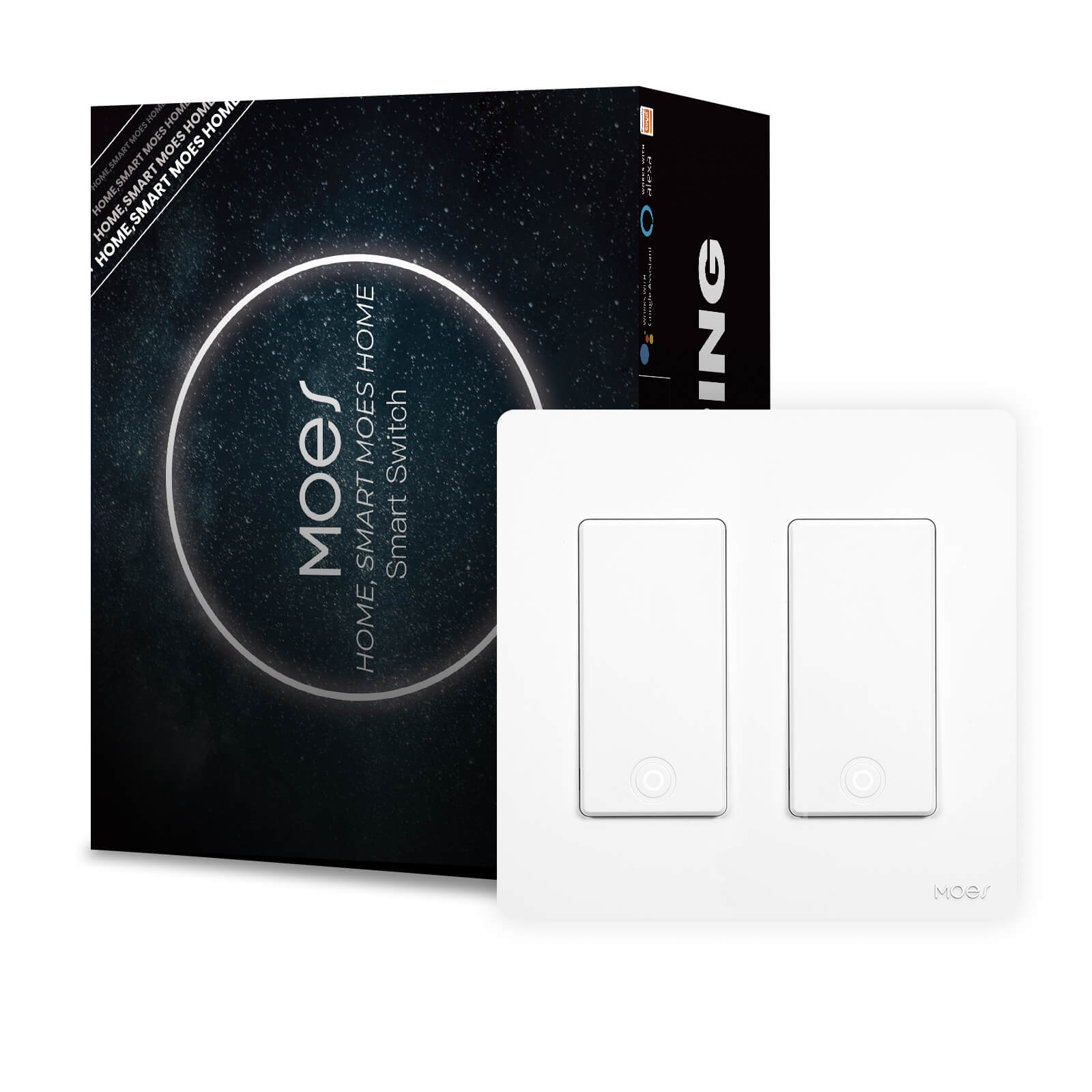 LumiMuse Star Ring 2nd Generation Smart Single Pole 3 Way WIFI Switch 1/2/3/4 Gang
