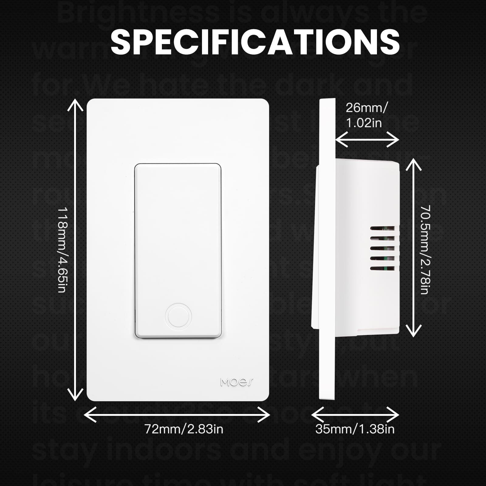 LumiMuse Star Ring 2nd Generation Smart Single Pole 3 Way WIFI Switch 1/2/3/4 Gang