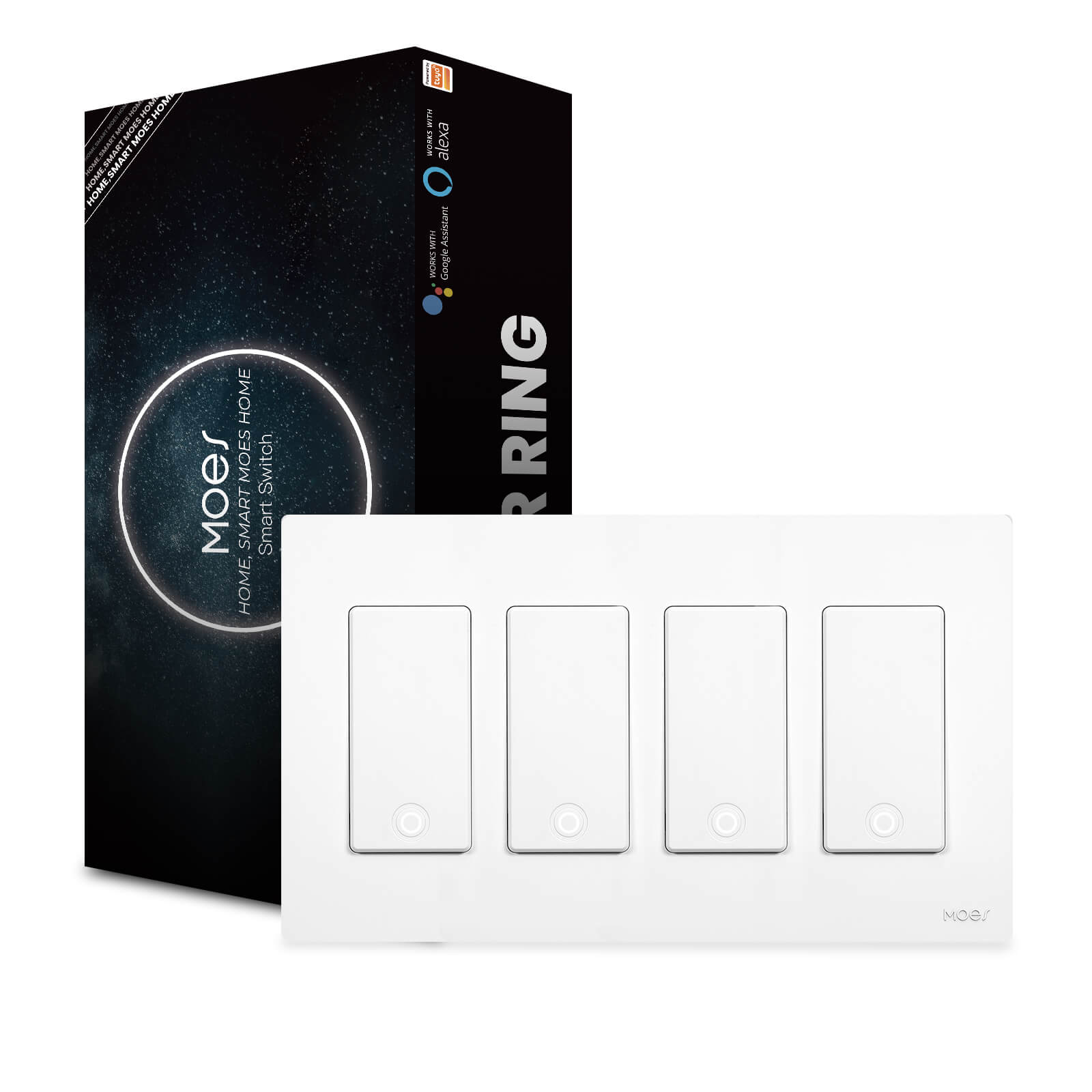 LumiMuse Star Ring 2nd Generation Smart Single Pole 3 Way WIFI Switch 1/2/3/4 Gang