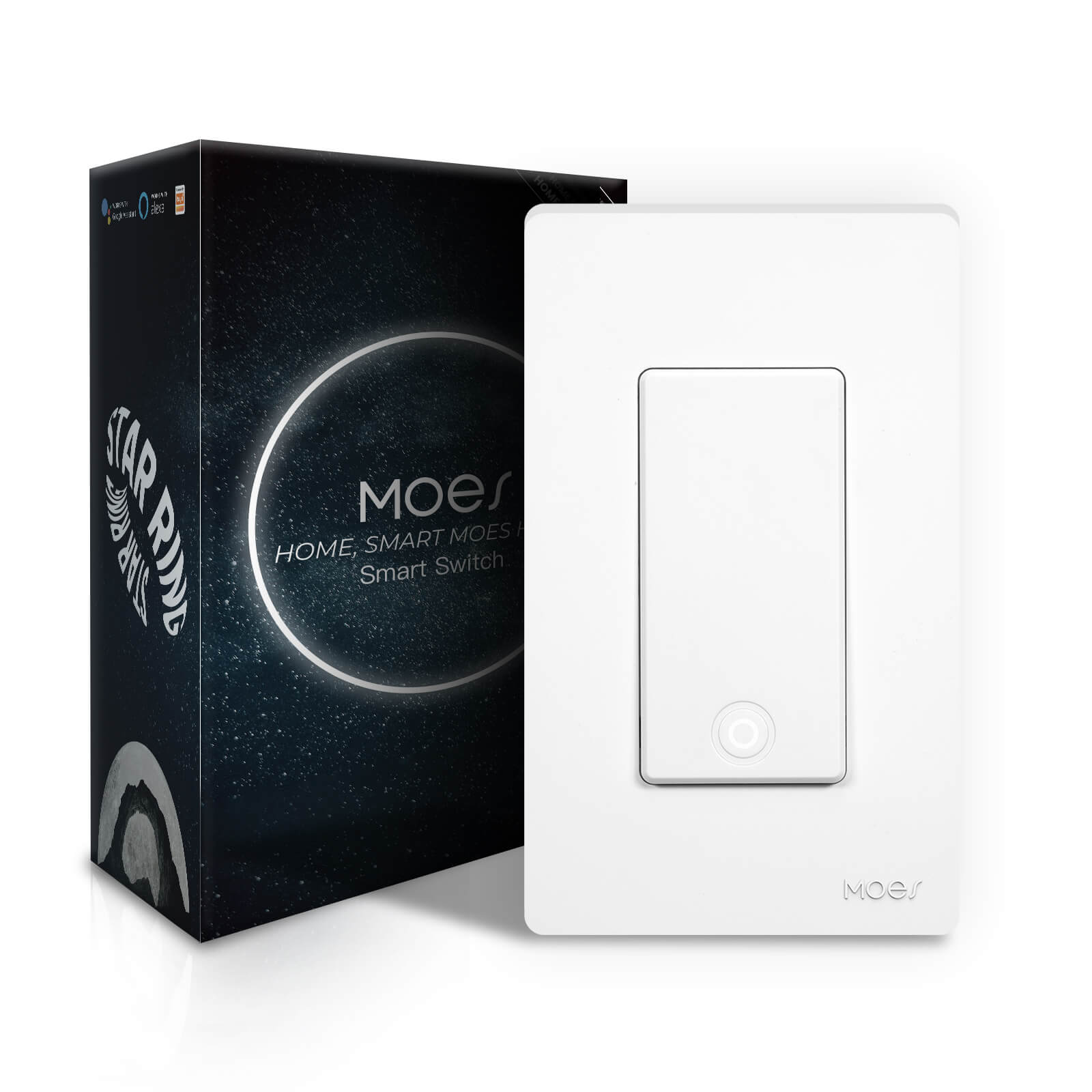 LumiMuse Star Ring 3rd Generation WiFi Smart Light Switch No Neutral Required No Capacitor Alexa Google APP Control