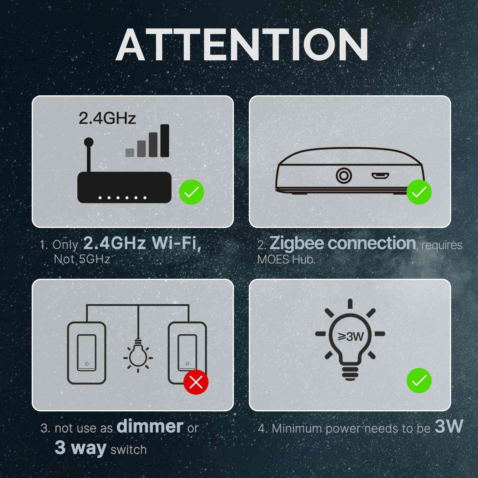 LumiMuse Star Ring ZigBee Smart Light Switch Single Pole, No Neutral Required, No Capacitor