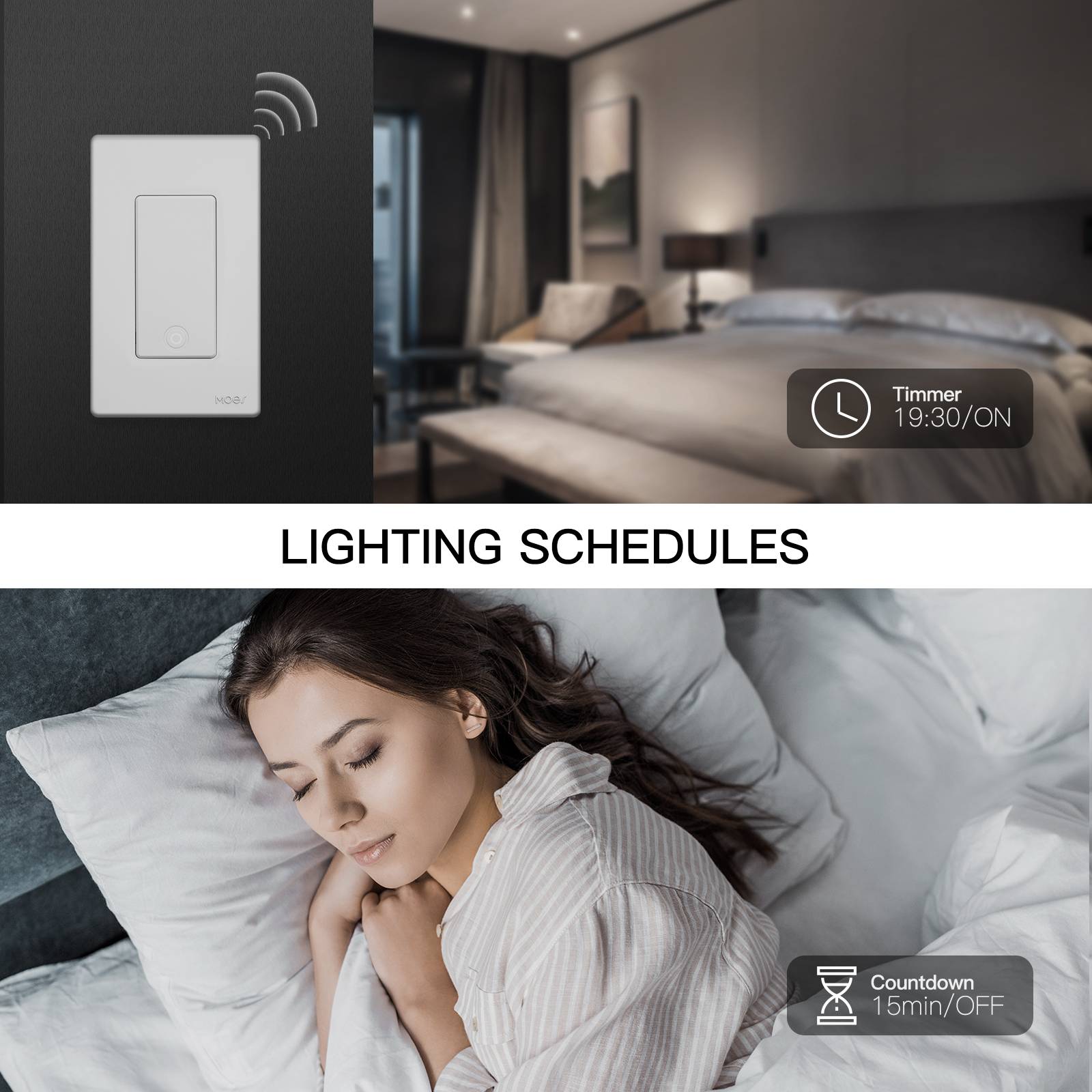 LumiMuse Star Ring ZigBee Smart Light Switch Single Pole, No Neutral Required, No Capacitor