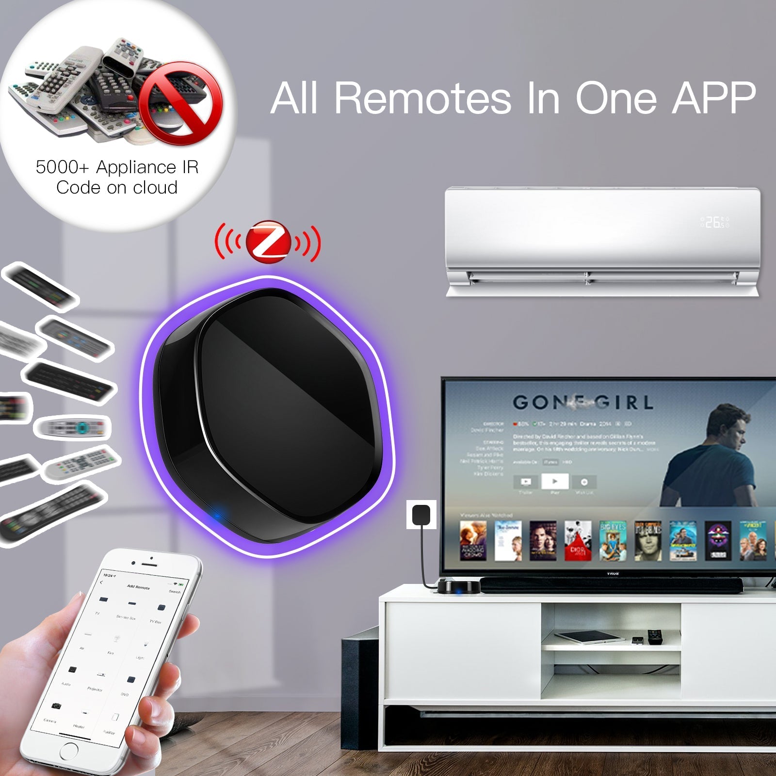 LumiMuse WiFi 2 in 1 Wireless Multi-function  Gateway With 38K IR Remote Controller