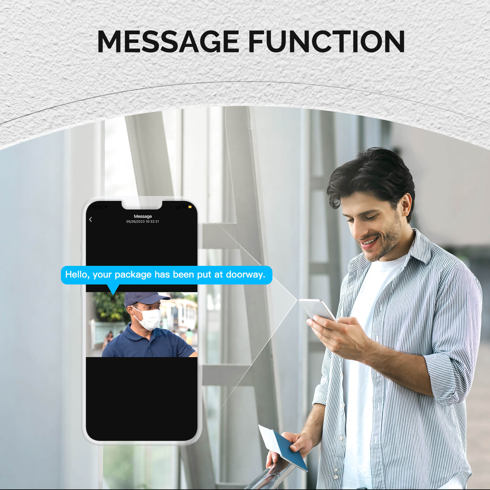 LumiMuse Tuya Smart WiFi Video Doorbell Camera 2-way Audio Intercom Outdoor Wireless Door Bell Night Vision