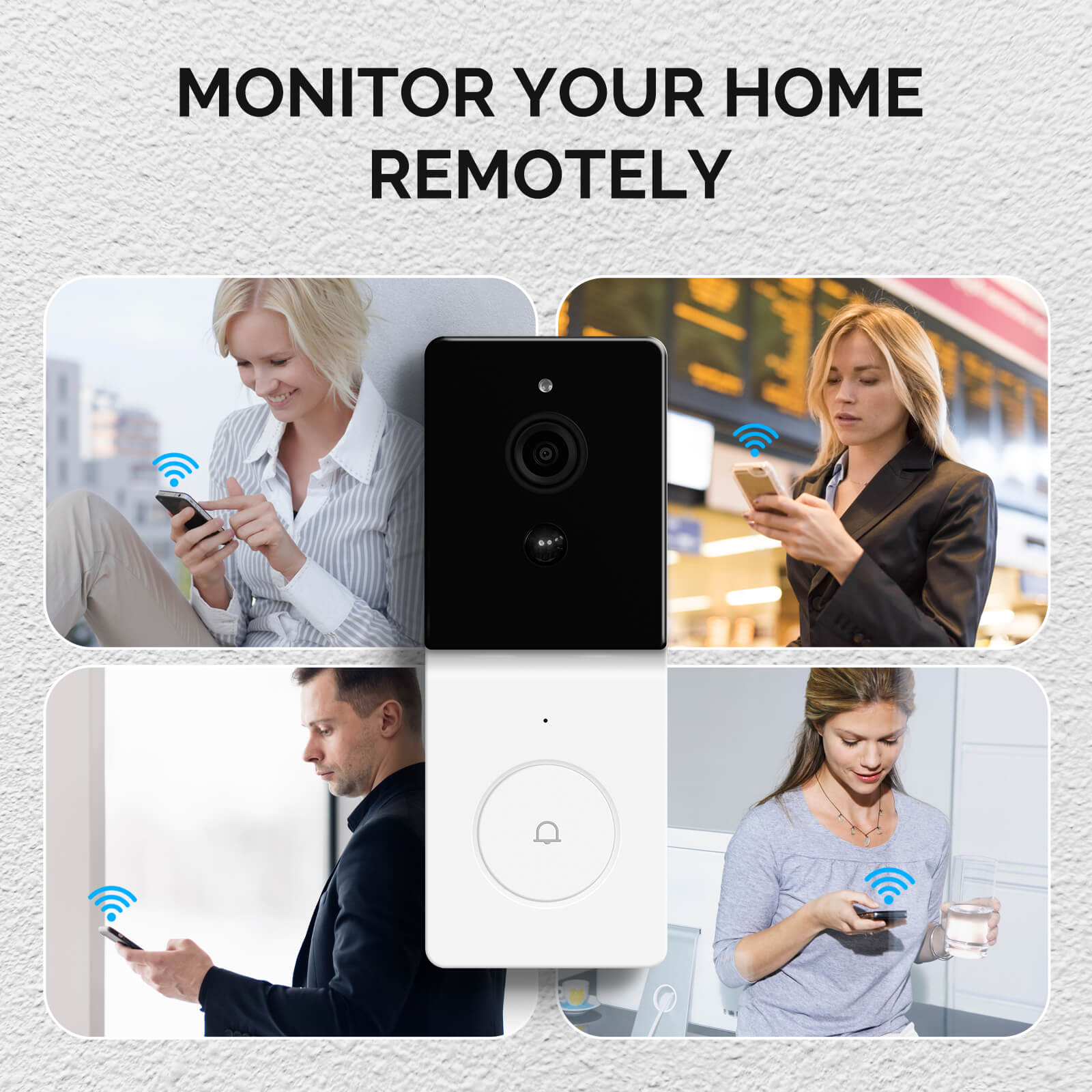 LumiMuse Tuya Smart WiFi Video Doorbell Camera 2-way Audio Intercom Outdoor Wireless Door Bell Night Vision