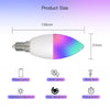 LumiMuse WiFi Smart E14 6W/ E12 5W Candle LED Light Candelabra Bulb RGBCCT 2700-6500K Alexa Google Voice Control - A Pack of 5 Boxes