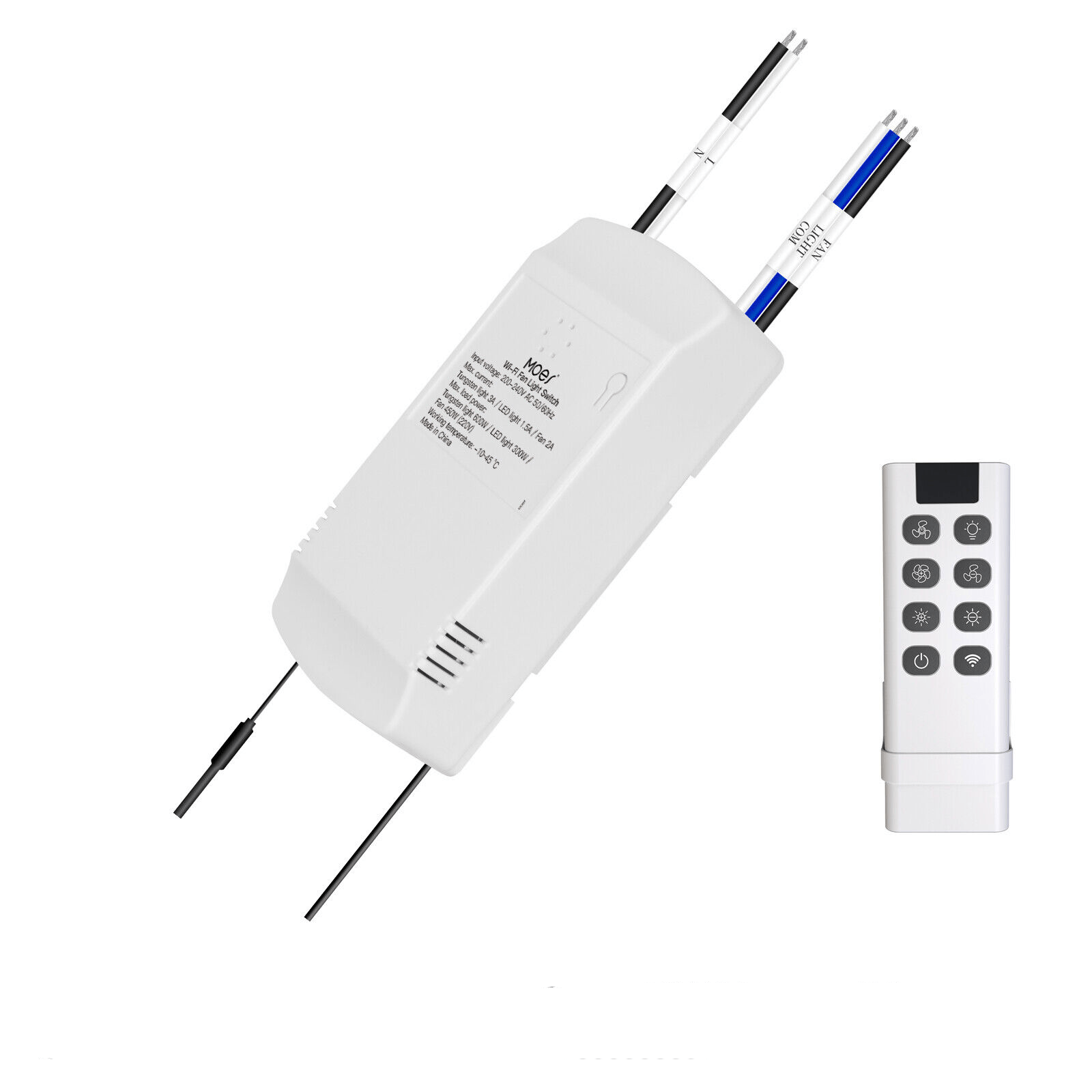 LumiMuse WiFi RF Smart Ceiling Fan Light Switch Module + Remote Controller Alexa APP 220V