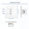 LumiMuse WiFi Curtain Switch RF433 Smart 2.5D Arc Glass Touch Panel for Roller Blinds Shutters