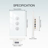LumiMuse WiFi Dimmer Switch Smart Light Dimmer Touch Panel Switches 1/2/3 Gang US Version