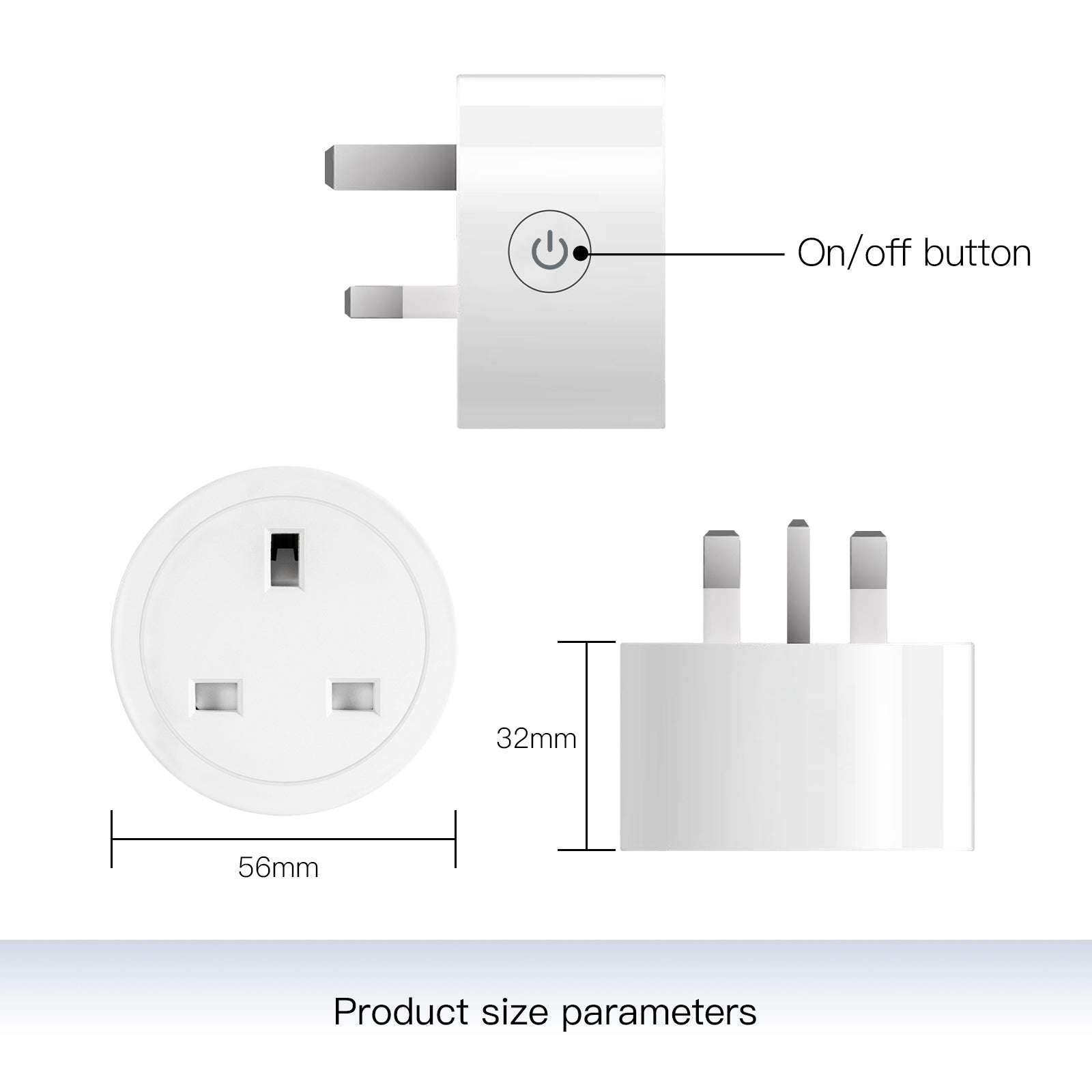 LumiMuse WiFi Smart Power Dimmer Plug Brightness Adjust Timer Socket UK Standard